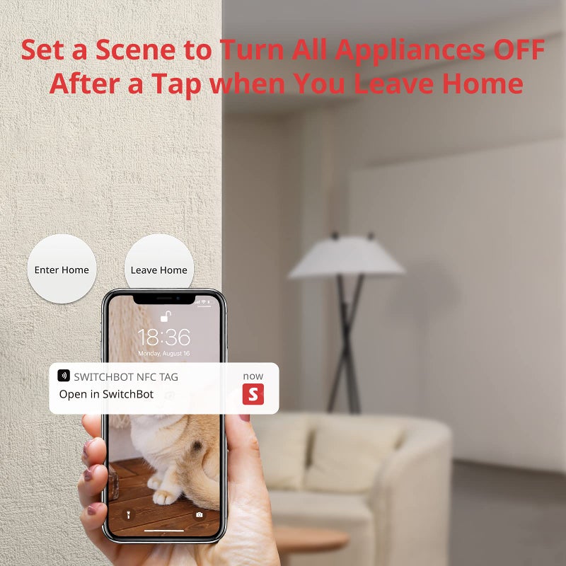 سويتش بوت 3 قطع من ملصقات علامات NFC من SwitchBot NTAG216 30 مم 888 بايت تعمل بشكل رائع مع أجهزة SwitchBot المتوافقة مع iOS وAndroid وجميع الأجهزة الأخرى التي تدعم NFC - Image 4